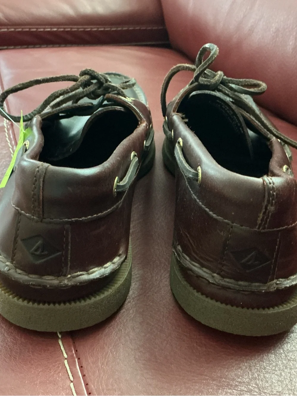 Men's Brown Leather Boat Shoes by SPERRY Size 9.5